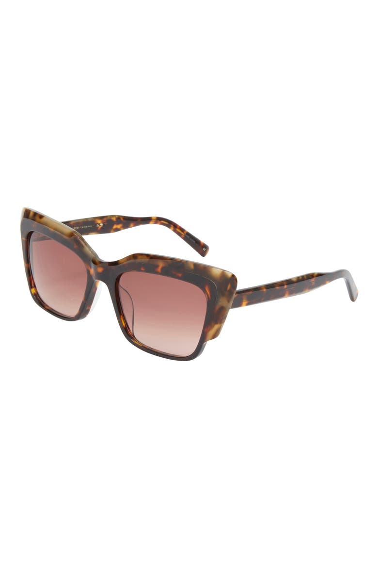55mm Gradient Cat Eye Sunglasses, Alternate, color, TORTOISE
