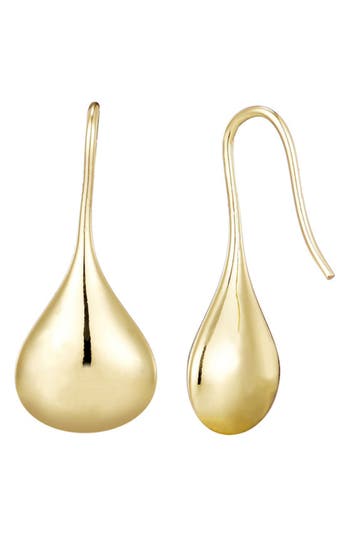 Adornia 14k Gold Plated Rain Drop Wire Earrings In Gold