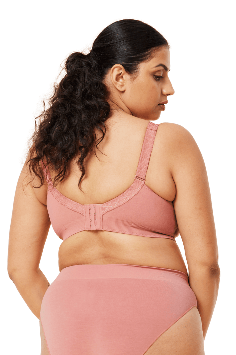 SUGAR CANDY SEAMLESS BRALETTE, Alternate, color, ROSEWOOD