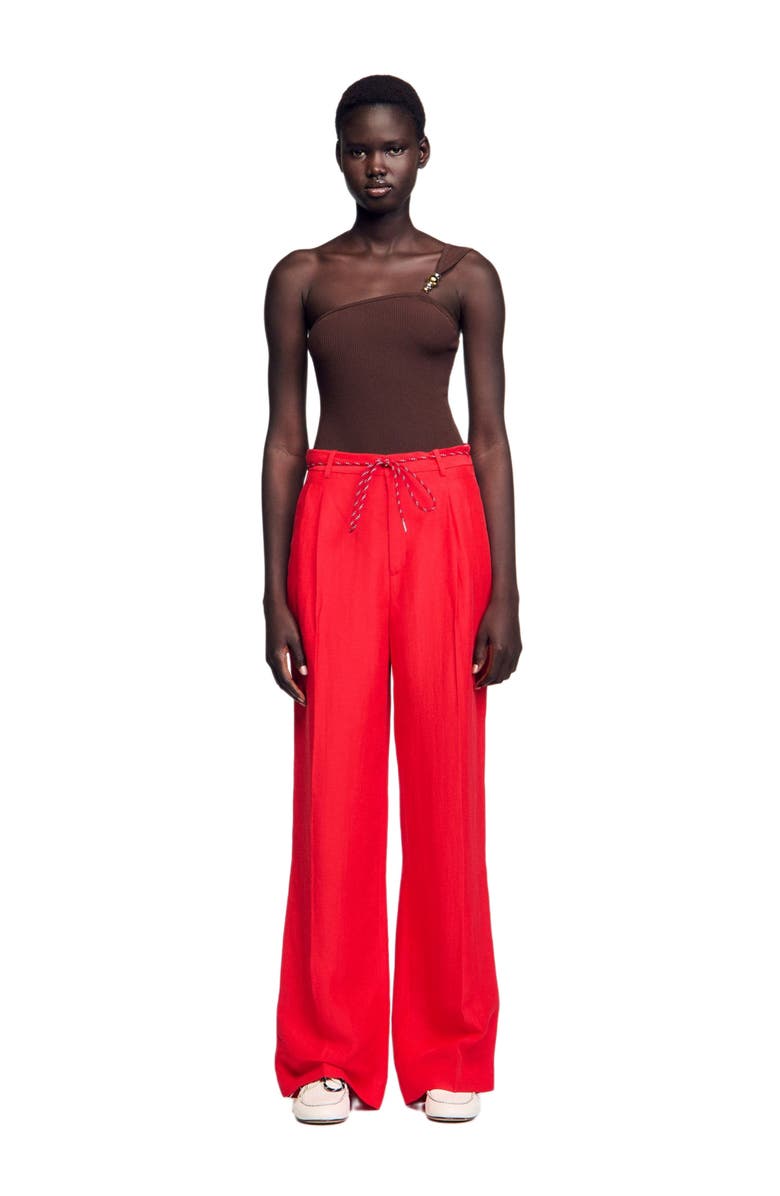 SANDRO Drawstring trousers, Alternate, color,
