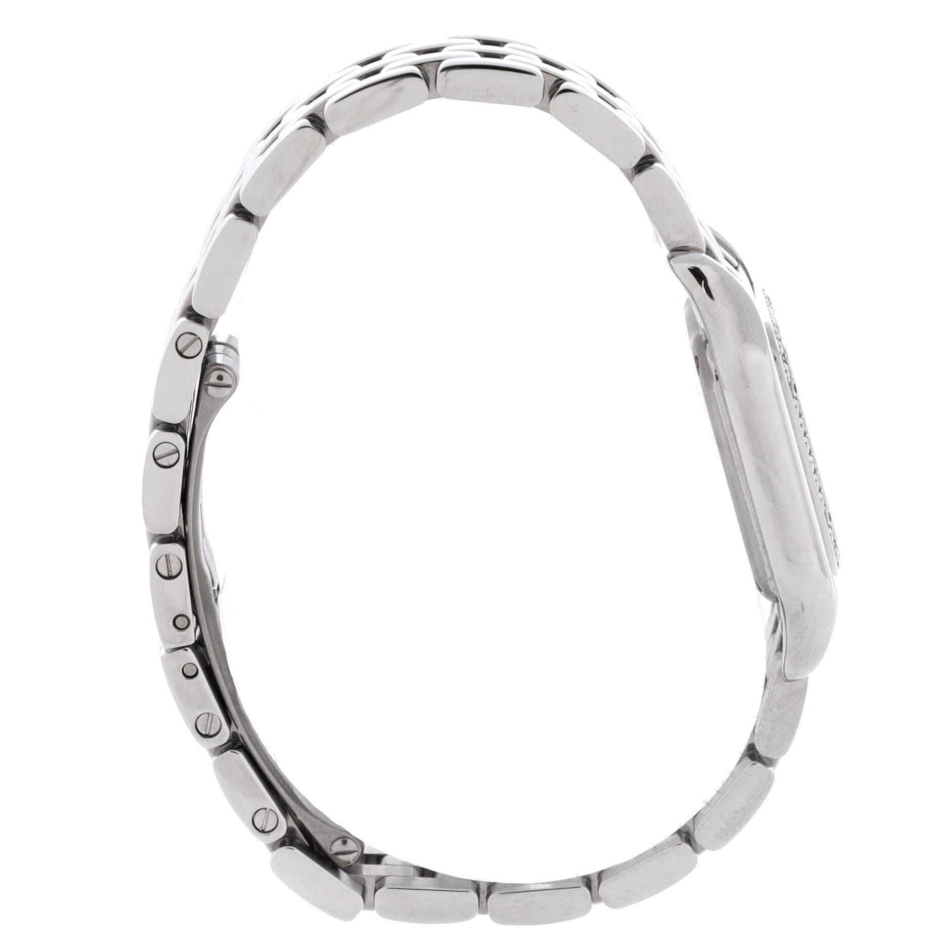 Panthere de Cartier Quartz Watch Stainless Steel with Diamond Bezel 22, Alternate, color, Metallic Silver