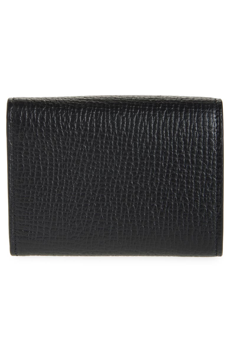 Versace Trifold Leather Wallet, Alternate, color, Black-Versace Gold