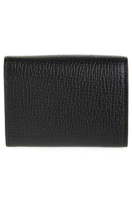 Versace Trifold Leather Wallet In Black- Gold
