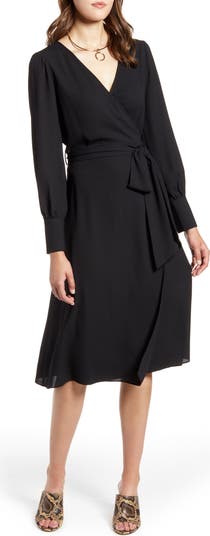 halogen long sleeve wrap dress HALOGEN Long Sleeve Surplice V-Neck Wrap Dress Sz 2X Red/white/blue  Patriotic