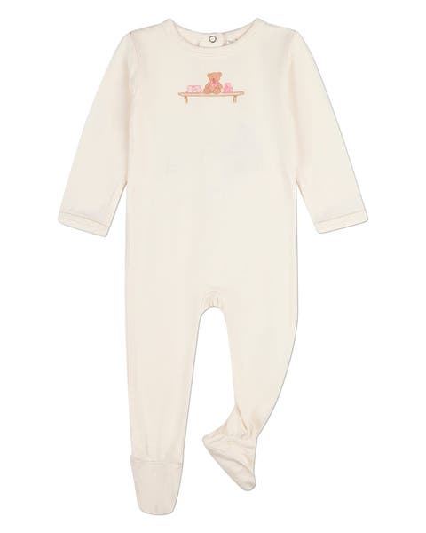 Baby Bear On A Shelf Back-Snap Footie