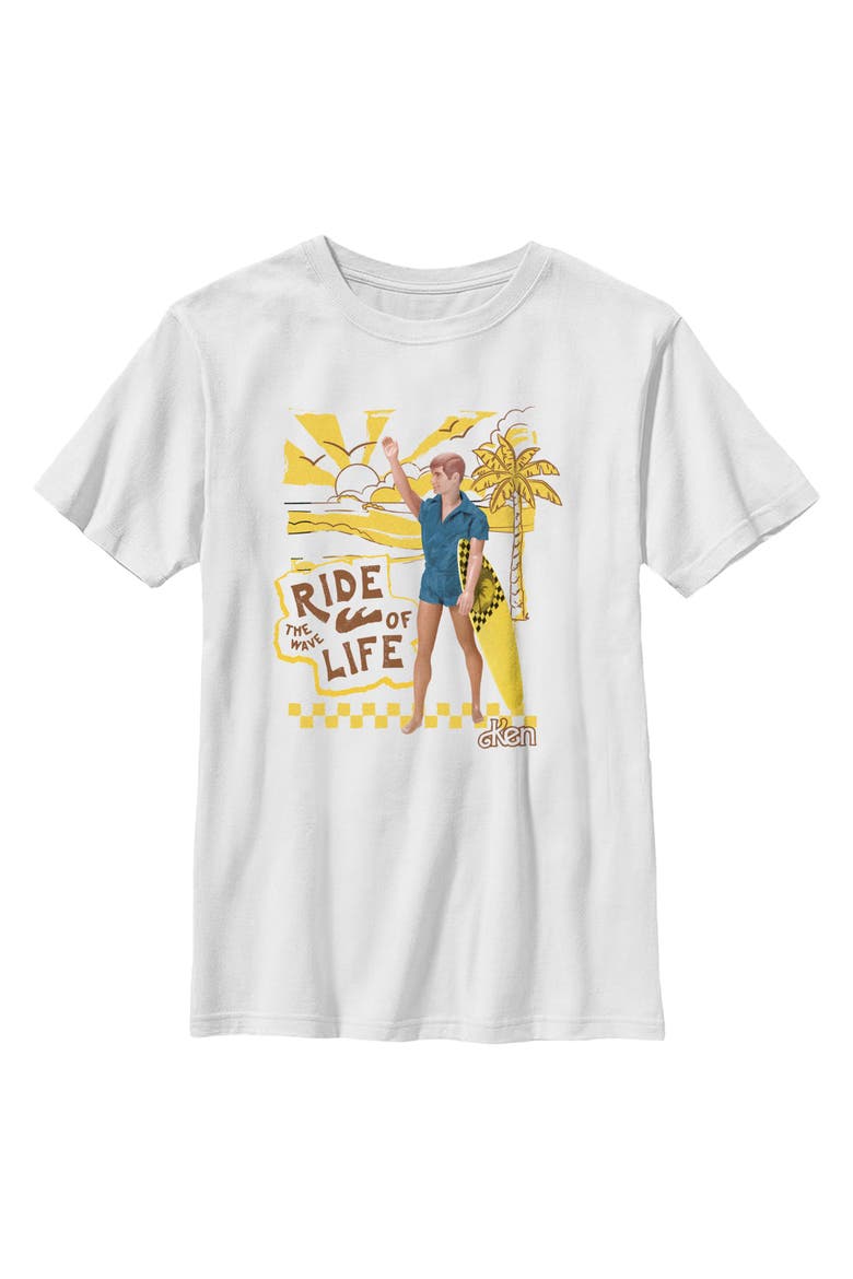 Boys' Ken Ride of the Wave Life T-Shirt, Main, color, White