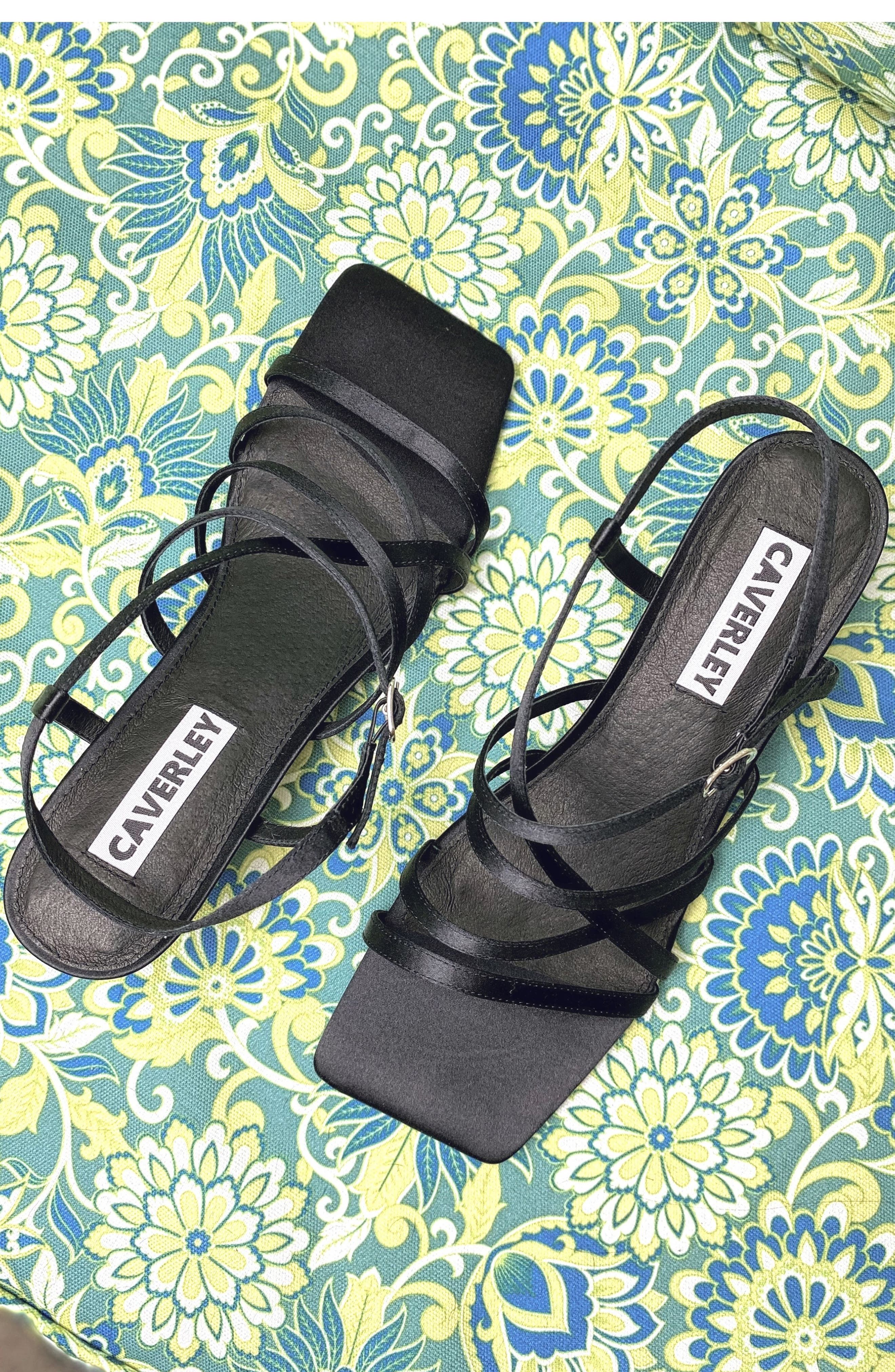 Lani Strappy Sandal, Alternate, color, BLACK SATIN