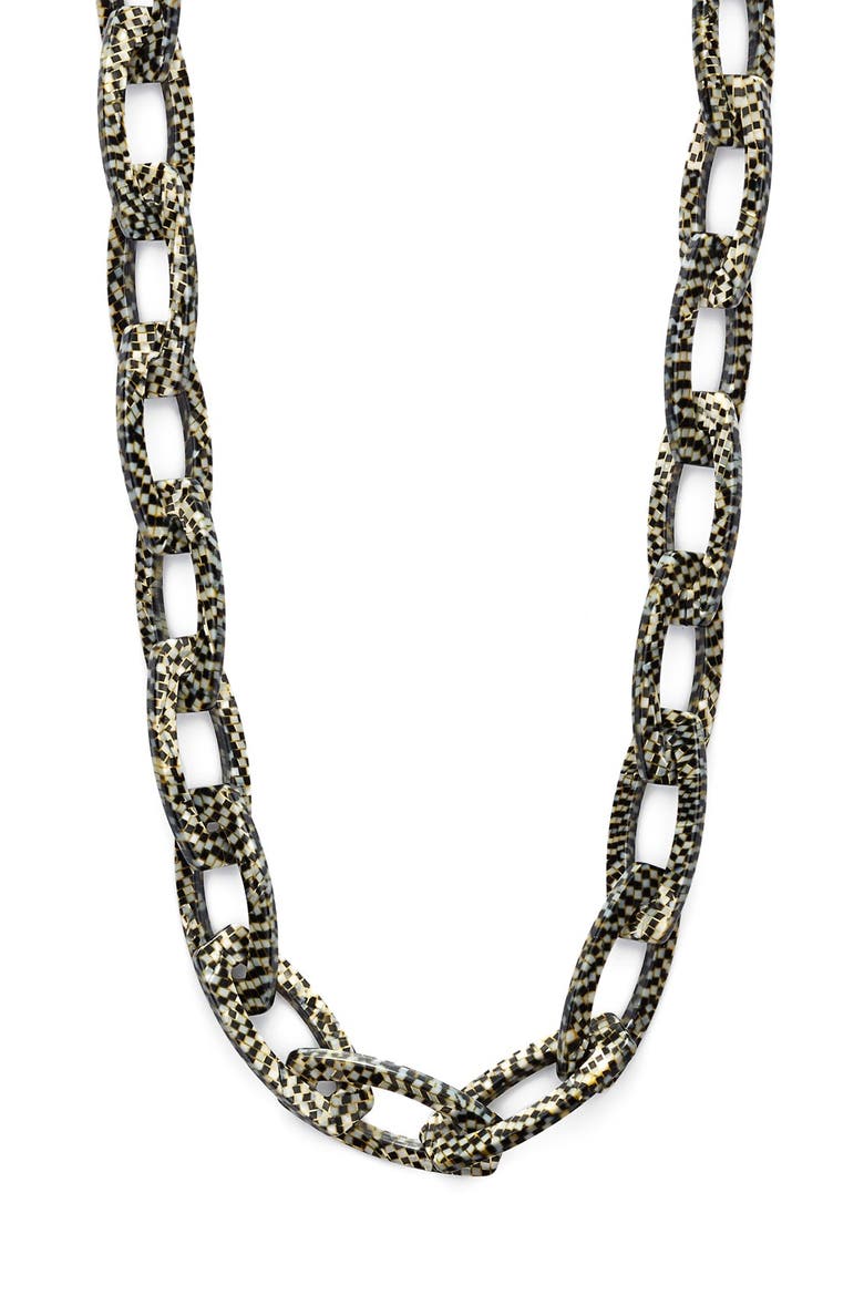 'Farrah' Link Necklace, Alternate, color, OPERA SILVER