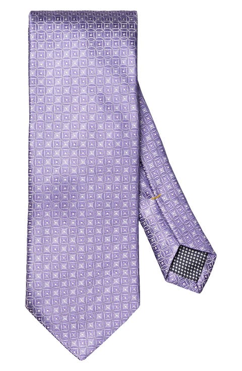 Geometric Silk Jacquard Tie