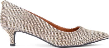 Kensington Flexi Pointed Toe Kitten Heel Pump