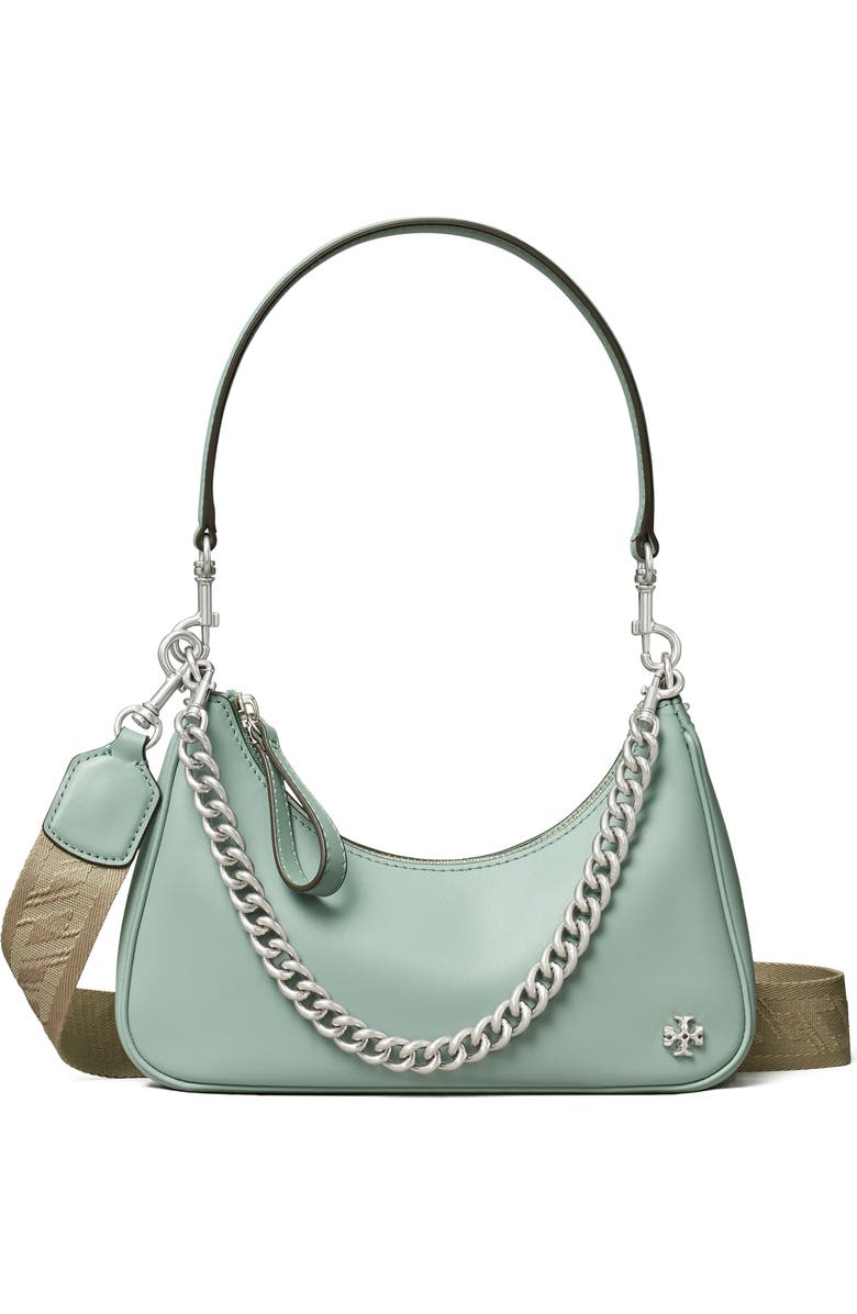 Tory Burch 151 Mercer Patent Small Crescent Bag, Main, color,