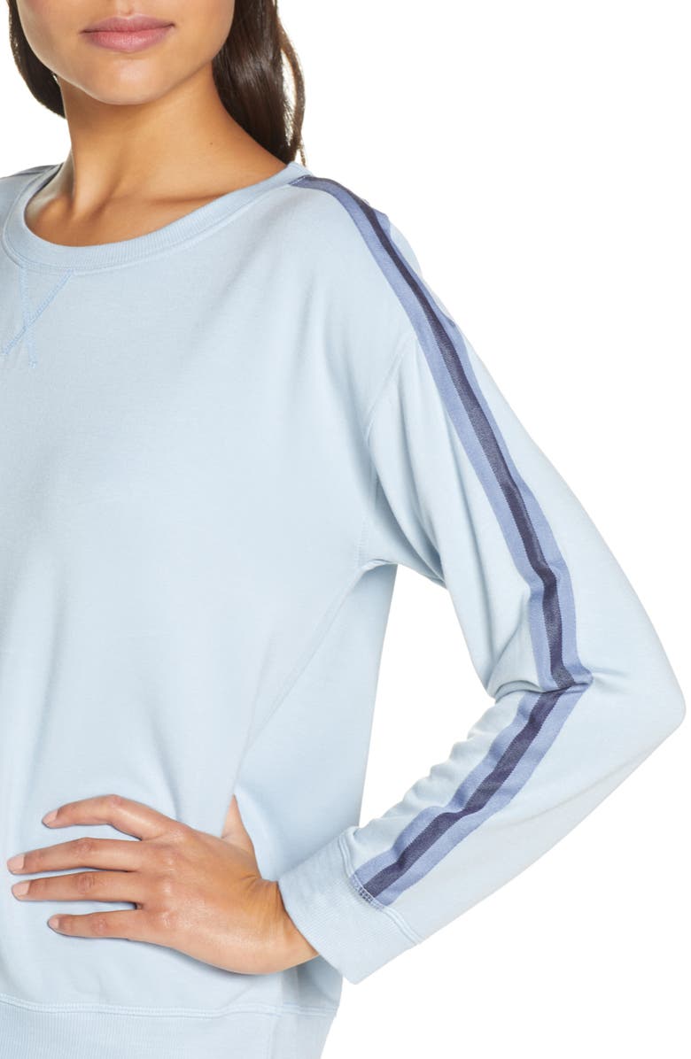 Splendid Stripe Sleeve Sweatshirt, Alternate, color, 