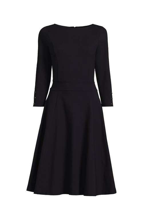 Lands' End Starfish 3/4 Sleeve Dress In Black