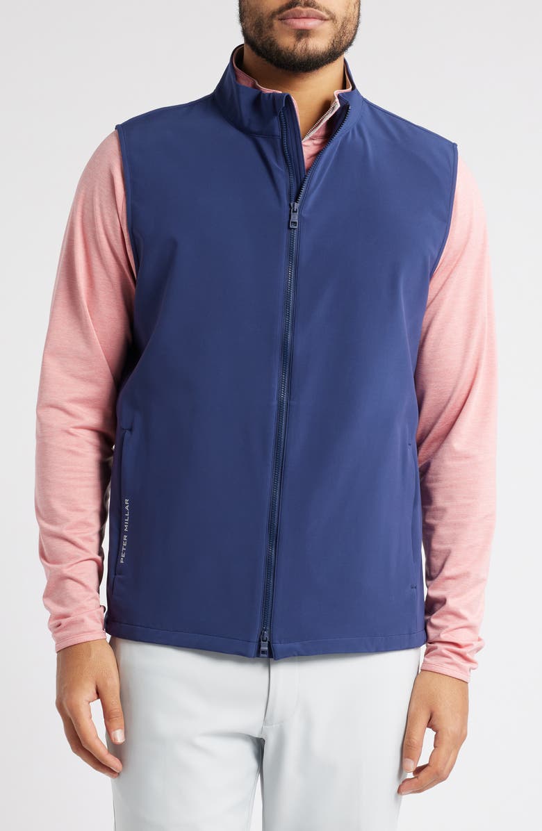 Peter Millar Dunes Water Resistant Zip Golf Vest, Alternate, color, 
