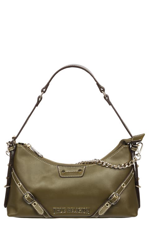 Belted Chain Strap Shoulder Bag