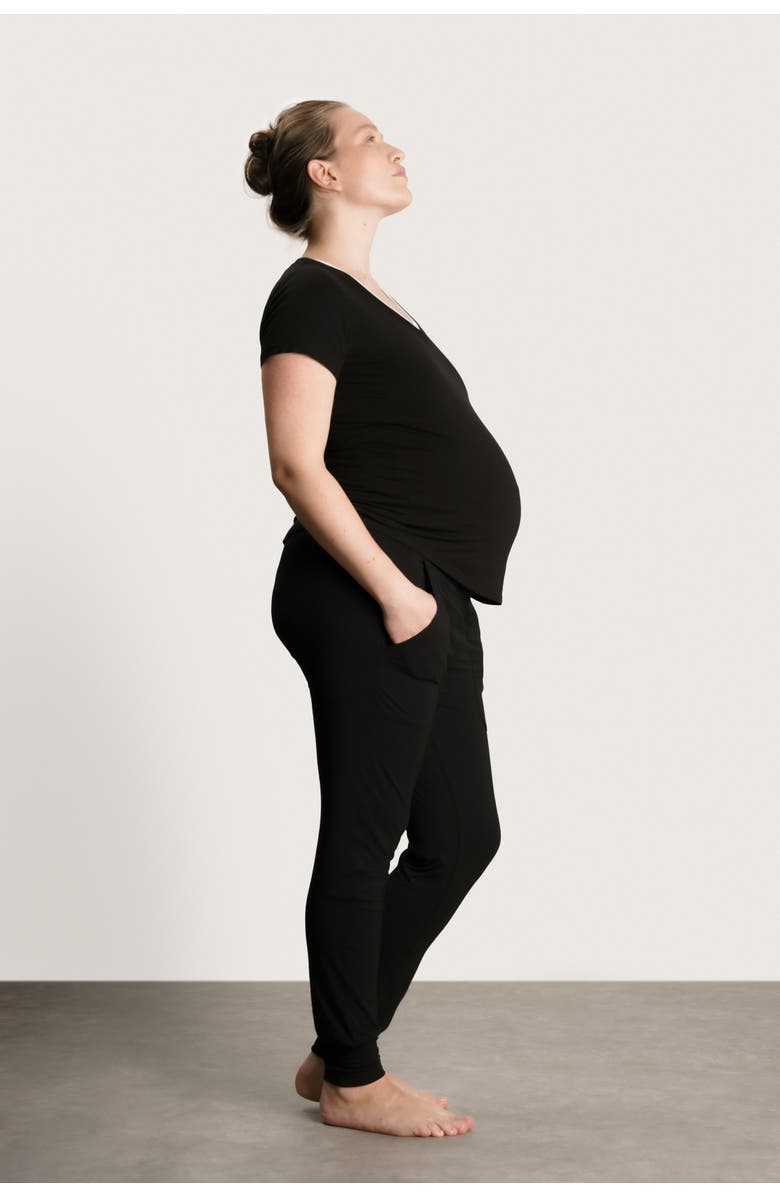 Nom Maternity 24/7 Soft Maternity Joggers, Alternate, color, Black