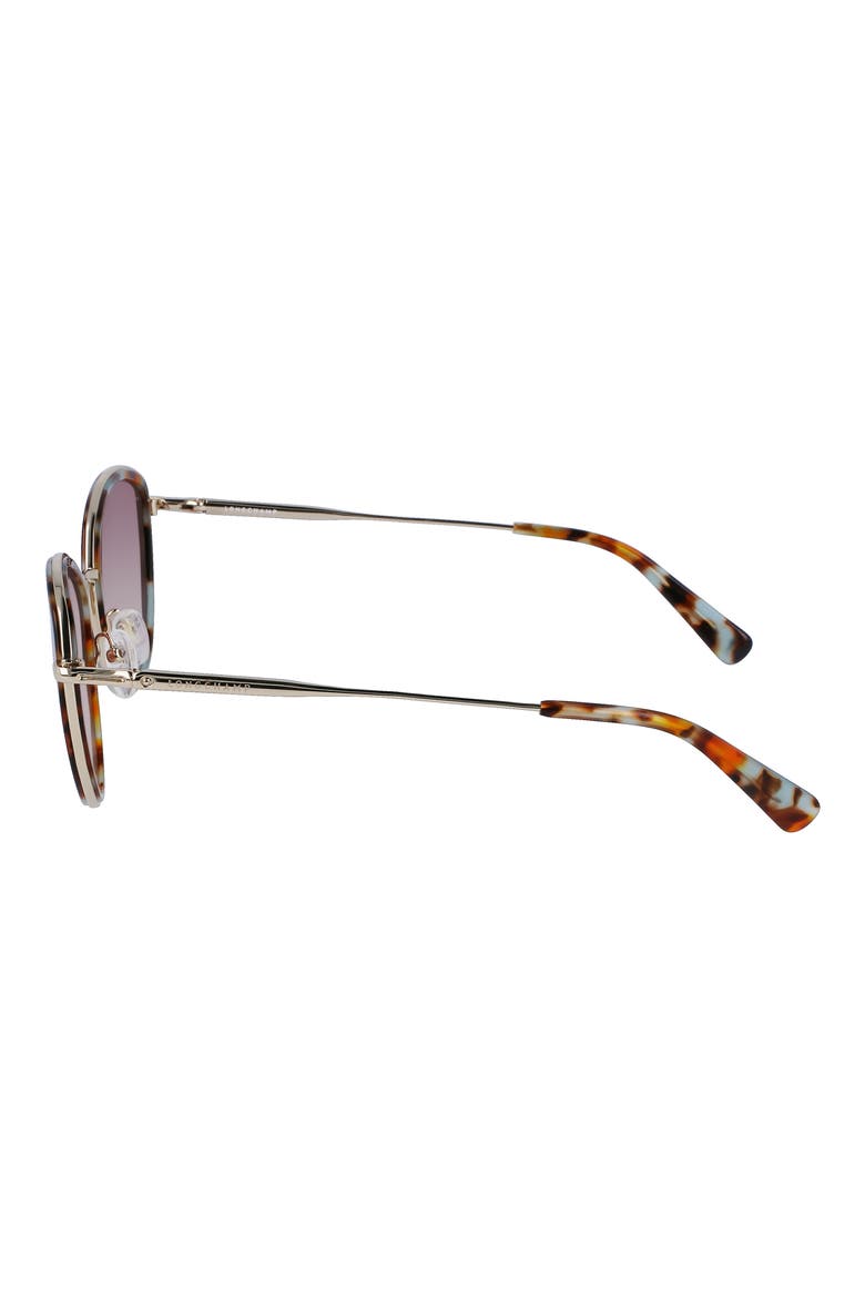 Roseau 54mm Gradient Cat Eye Sunglasses, Alternate, color, GOLD/AQUA CARAMEL HAVANA