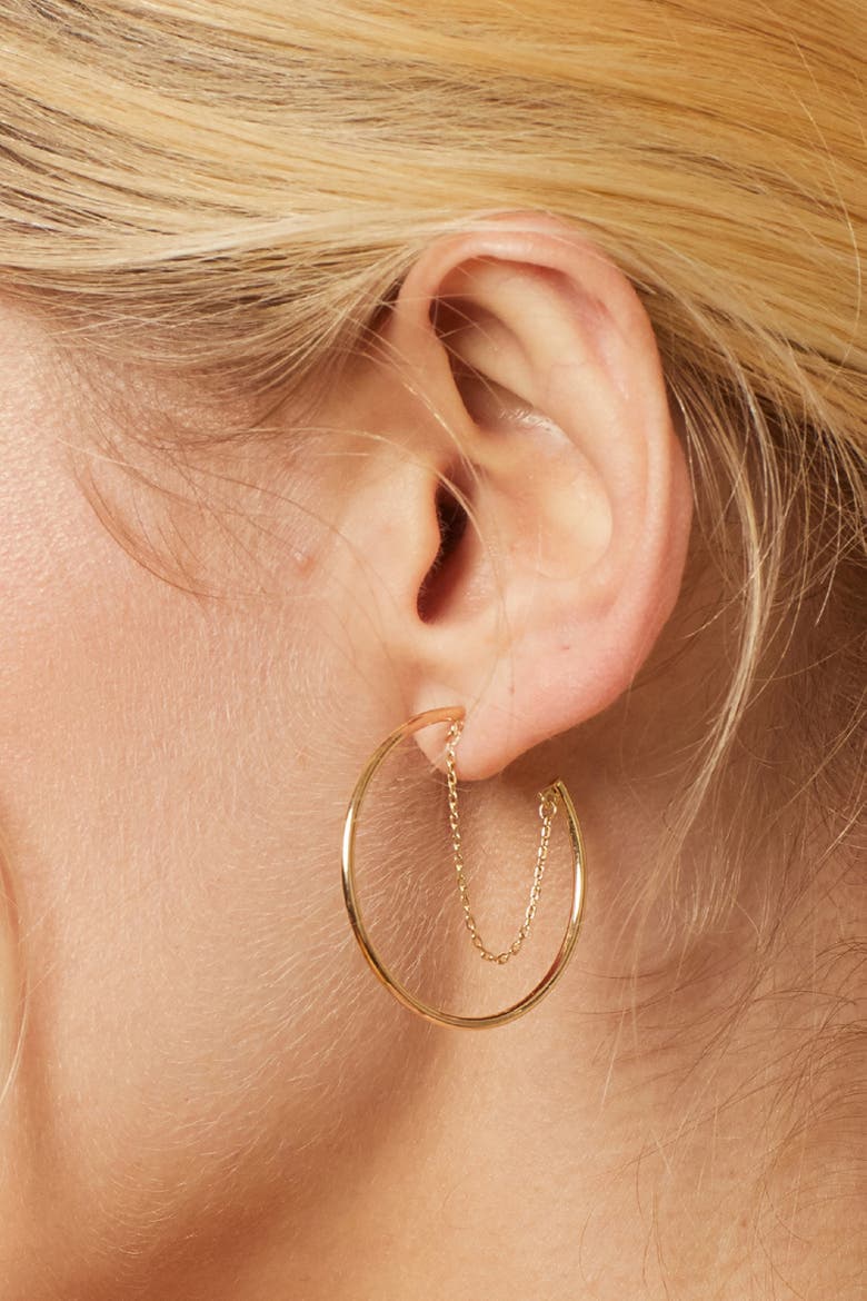 14K Yellow Gold Palermo Hoops, Alternate, color, Yellow Gold