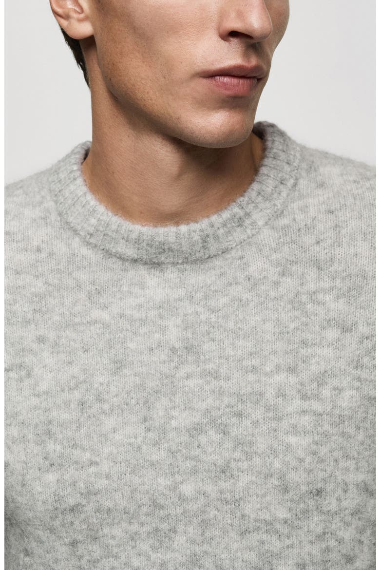 Crewneck Knit Sweater, Alternate, color, GREY