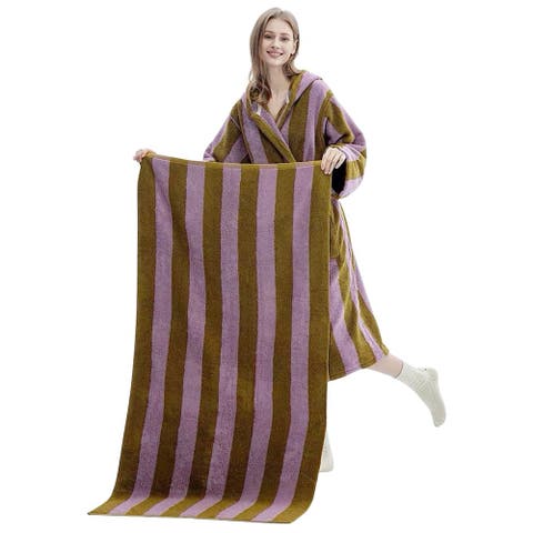 Ultra Soft Absorbent Terra Stripe Bath Towel