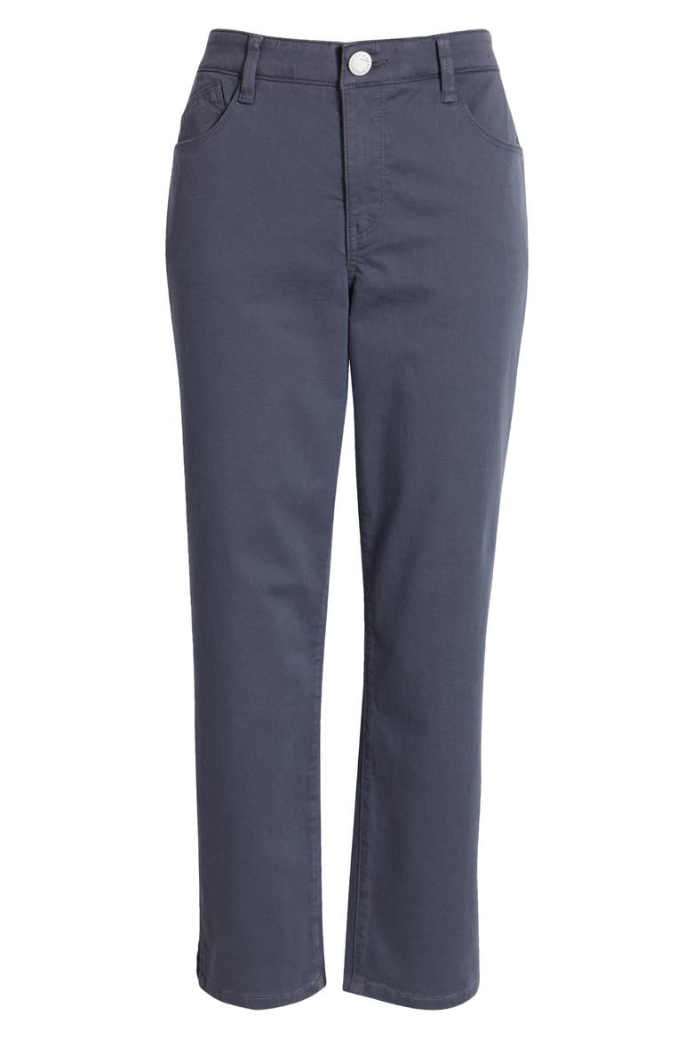 High Waist Straight Leg Stretch Twill Pants, Alternate, color, SHADOW