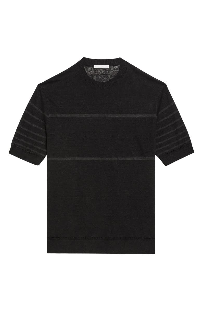 Helmut Lang Sheer Stripe Linen T-Shirt, Alternate, color, 