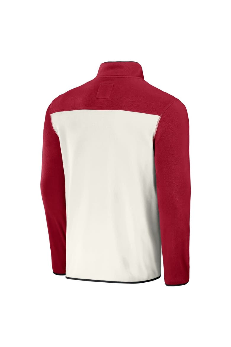 Men's NFL x Darius Rucker Collection by Fanatics Cardinal/Cream Arizona Cardinals Micro Fleece Quarter-Snap Jacket, Alternate, color, Cardinal