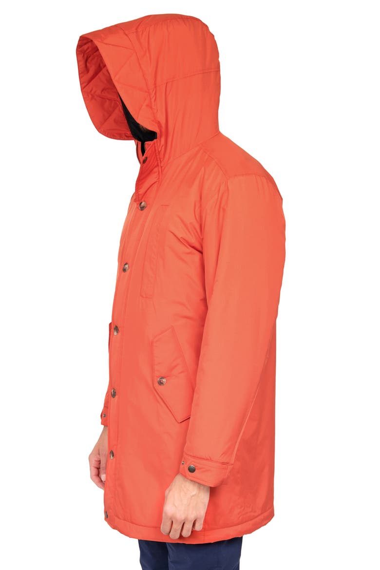Solid Navy Utility Parka, Alternate, color, ORANGE
