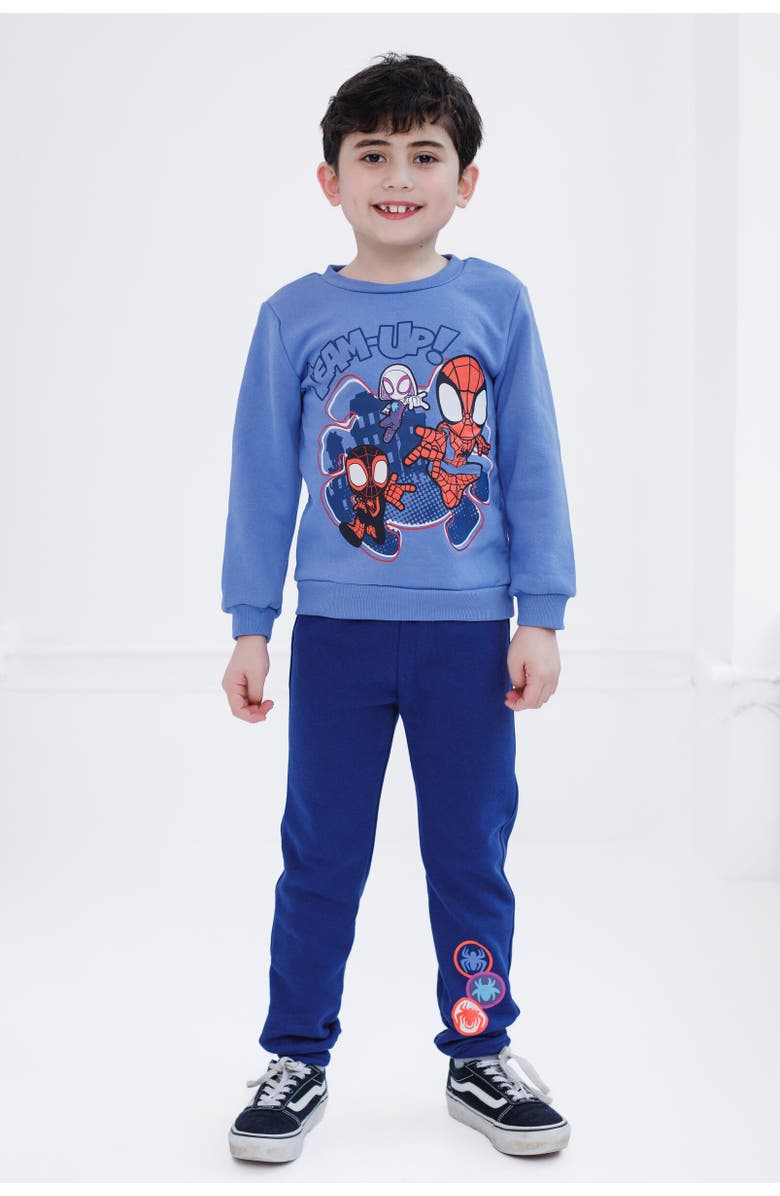 Marvel Spider-Man Fleece Sweatshirt & Pants Set, Alternate, color, Spider-Man Blue