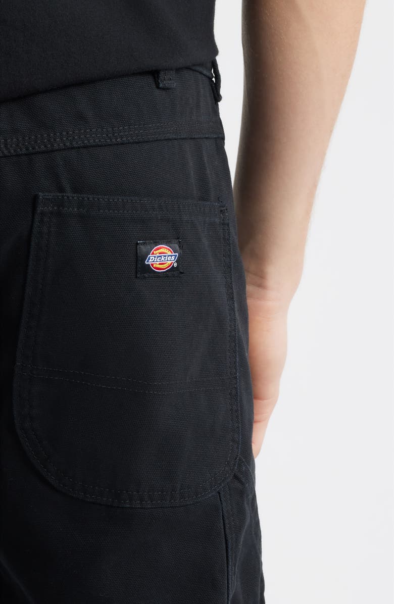 Dickies Straight Leg Black Cotton Canvas Carpenter Pants, Alternate, color, Black