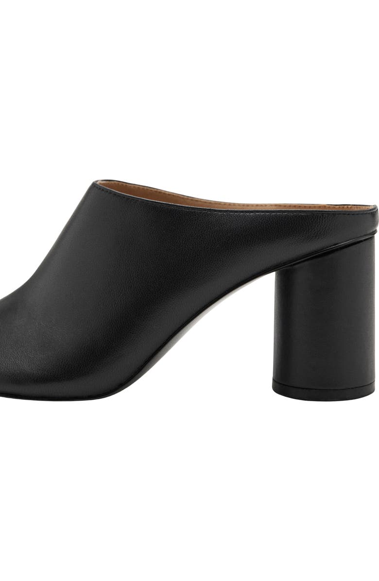 MANGO Leather Clog, Alternate, color, Black