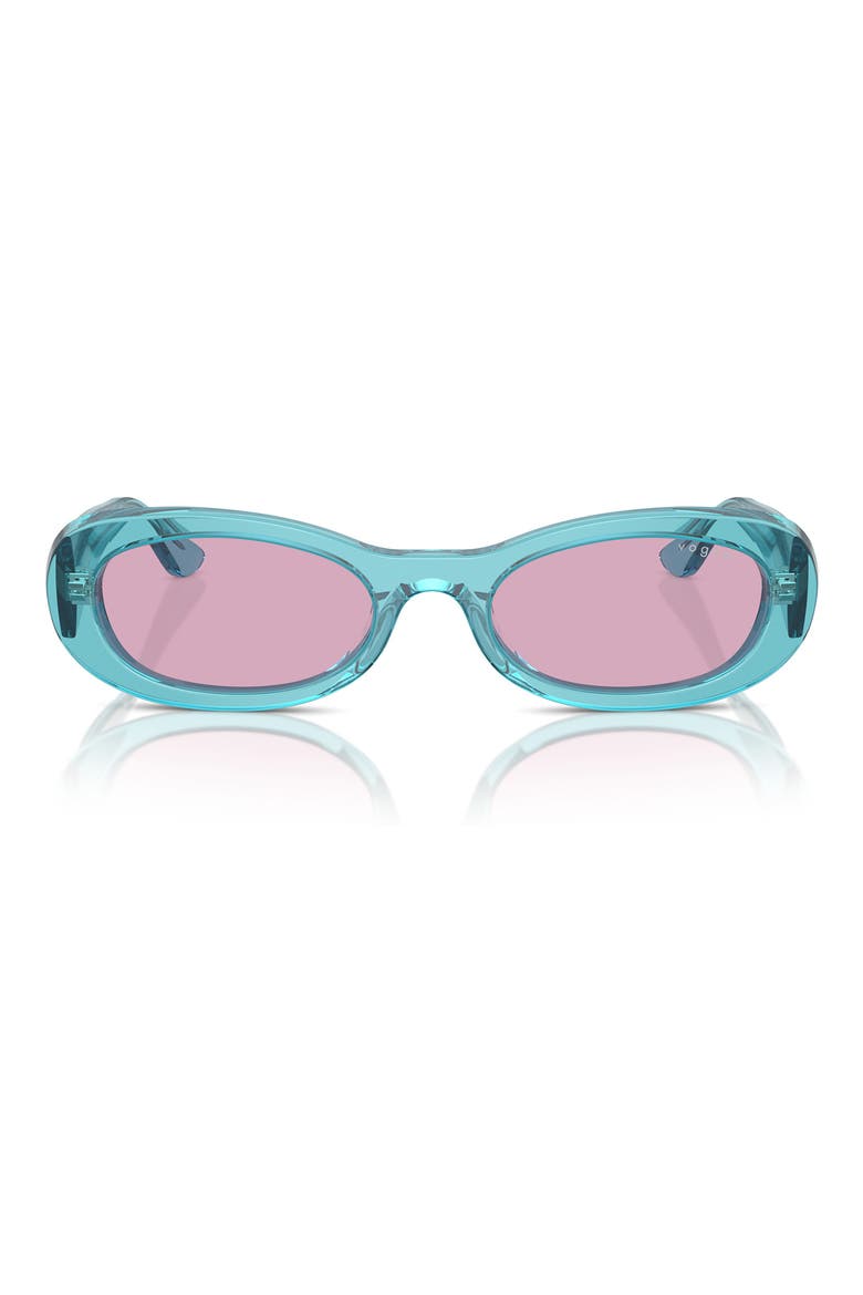 53mm Oval Sunglasses, Main, color, TURQUOISE