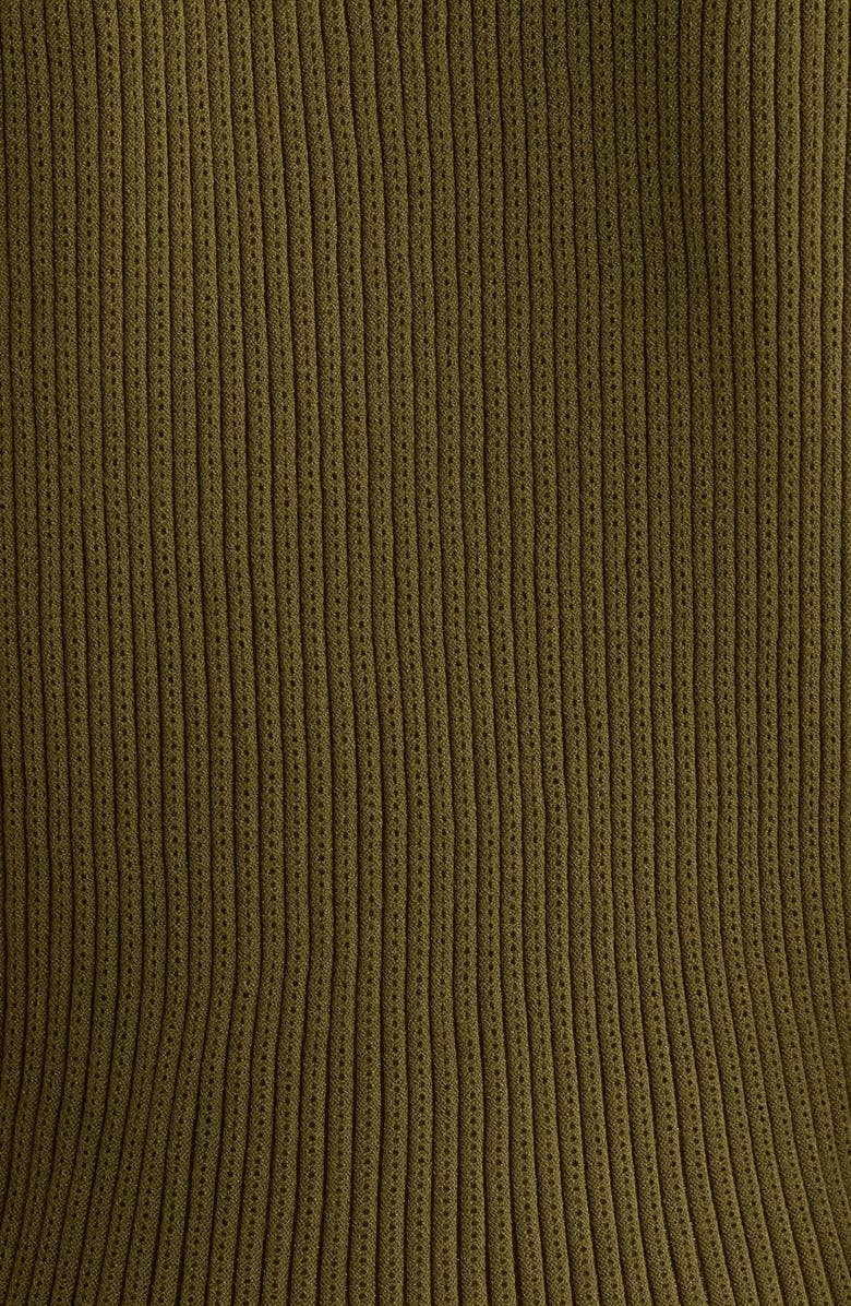 Ulla Johnson Leila Ruffle Cap Sleeve Sweater, Alternate, color, Olive