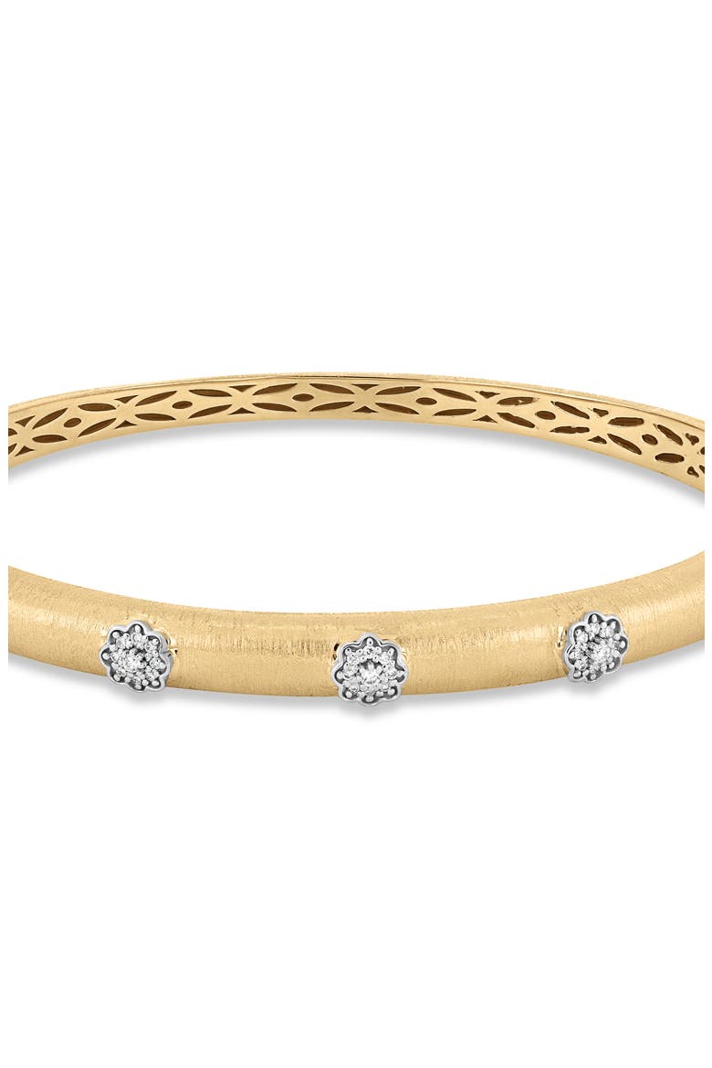18K Gold El Mar Diamond Bangle Bracelet, Alternate, color, 18K GOLD