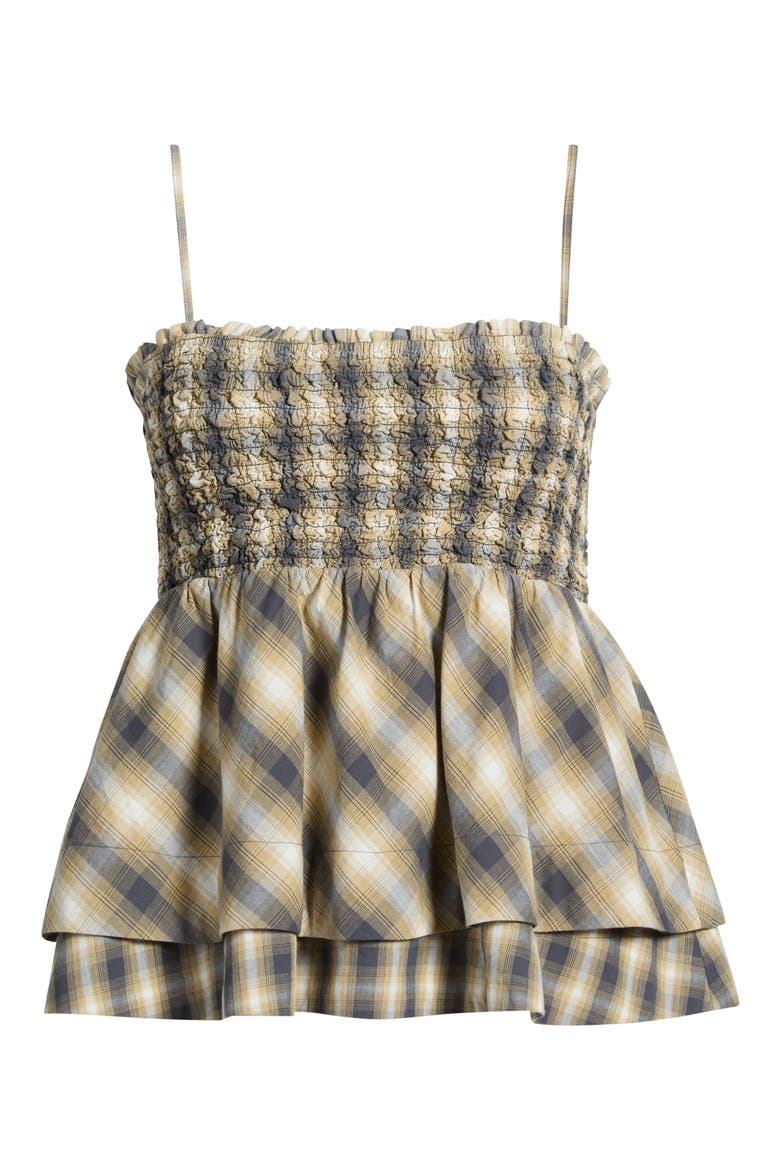 Azalea Smocked Organic Cotton Camisole, Alternate, color, CARDAMON