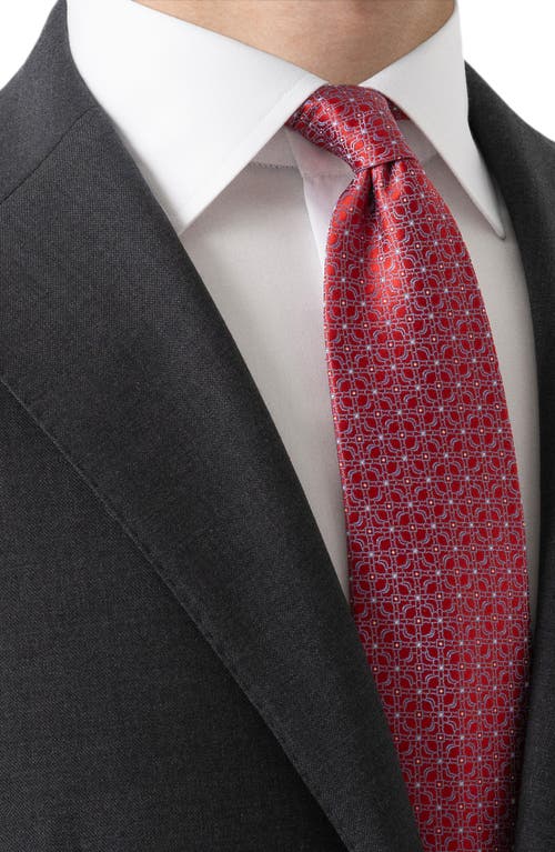 Eton Men's Floral Silk Tie In Red