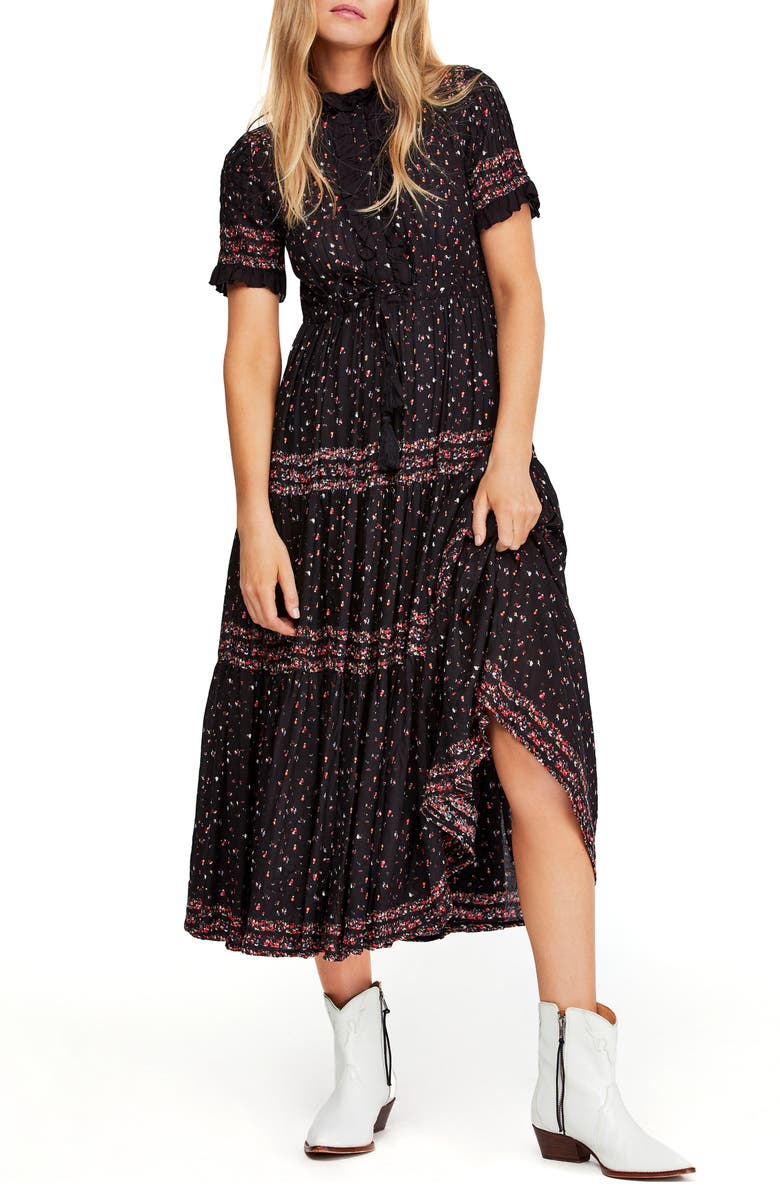 Free People Rare Feeling Pleated Maxi Dress, Main, color, 