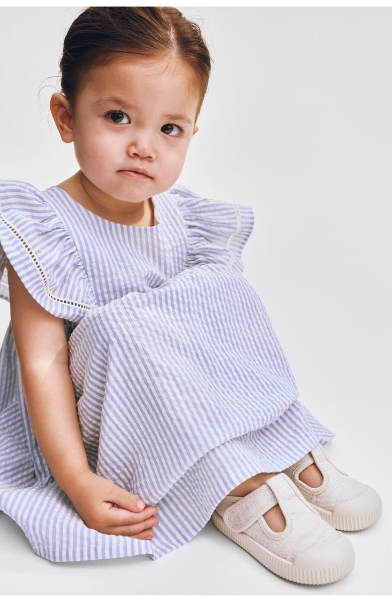 H&M Flounce-trimmed Cotton Dress, Alternate, color, 