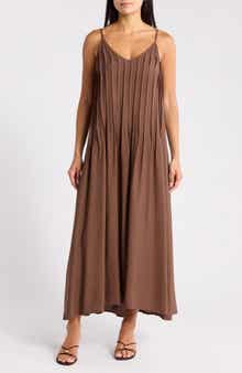 Blu Pepper Pleated Maxi Sundress