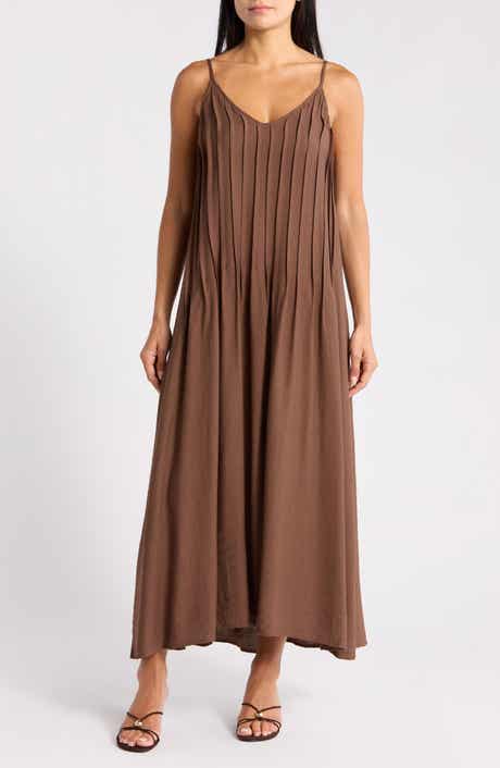 Blu Pepper Pleated Maxi Sundress