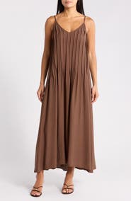 Blu Pepper Pleated Maxi Sundress