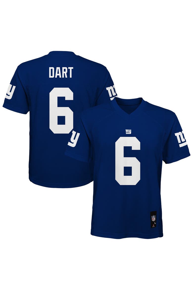 Youth Jaxson Dart Royal New York Giants Replica Jersey, Main, color, Royal