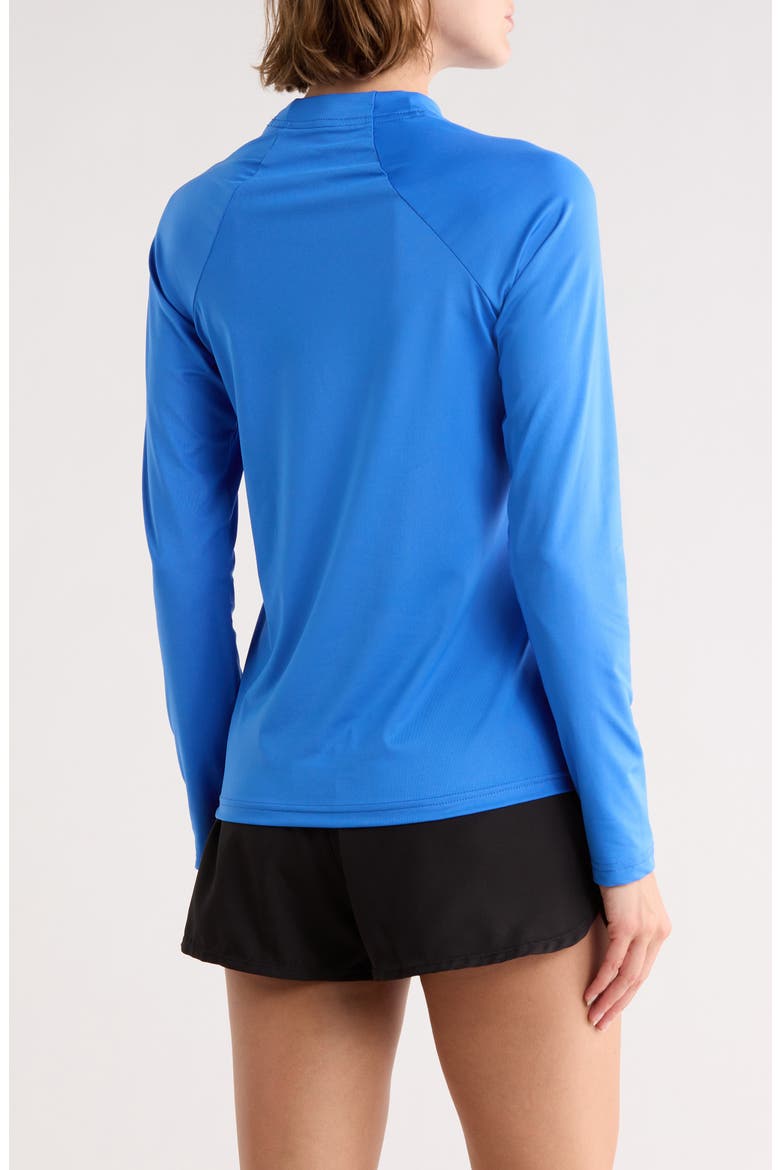 Long Sleeve Hydroguard Top, Alternate, color, BLUE CRYSTAL