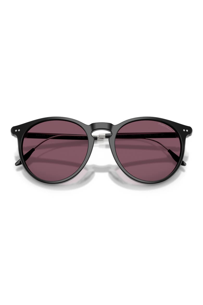 53mm Polarized Phantos Sunglasses, Alternate, color, SHINY BLACK / SOLID PURPLE