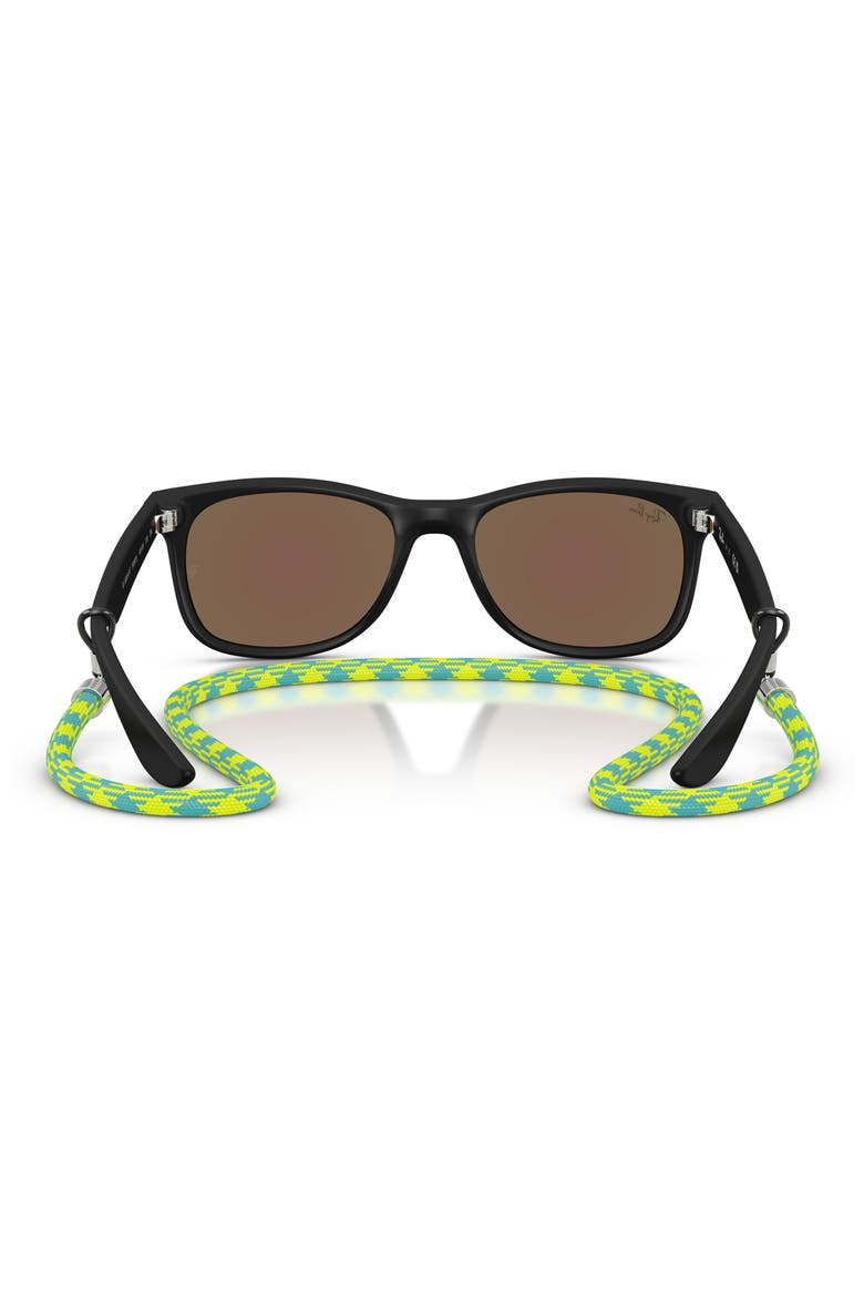 Kids' Junior Wayfarer 50mm Gradient Square Sunglasses, Alternate, color, RUBBER BLACK/ TURQUOISE