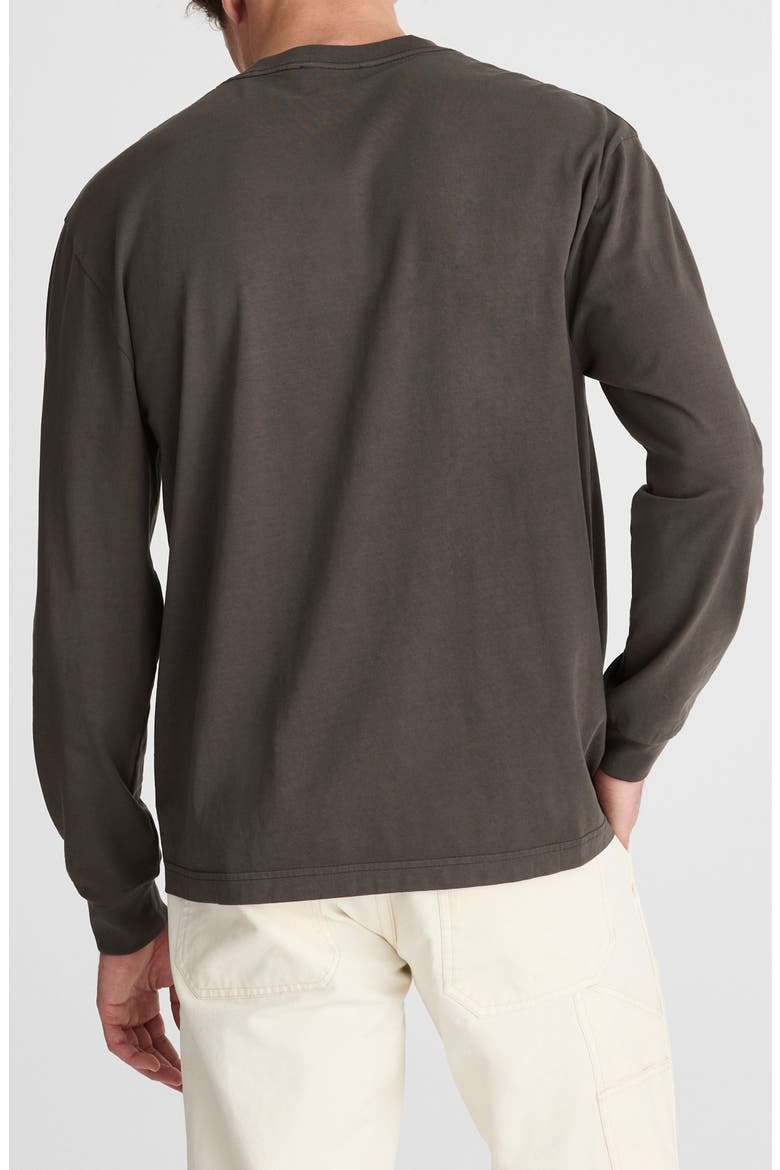 The Vintage Long Sleeve Pocket T-Shirt, Alternate, color, ALMOST BLACK