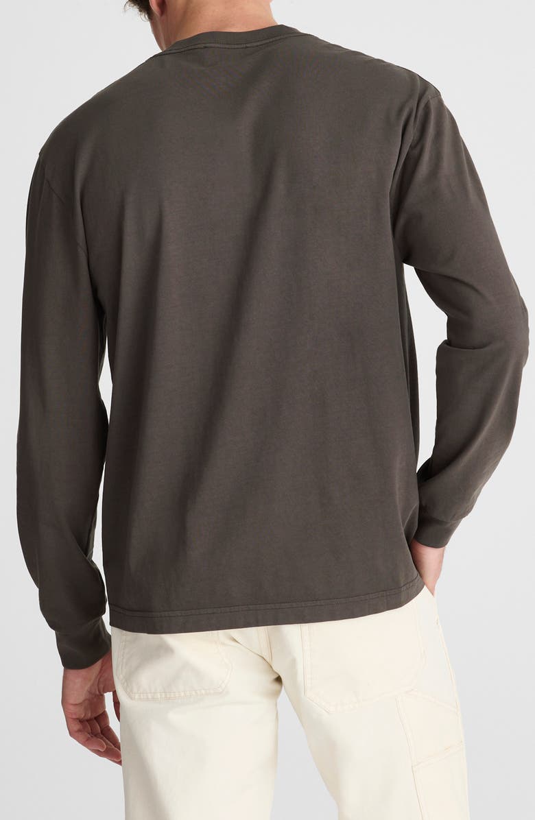 Madewell The Vintage Long Sleeve Pocket T-Shirt, Alternate, color, Almost Black
