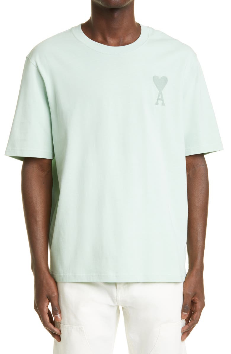 AMI Alexandre Mattiussi Ami de Couer Embroidered Organic Cotton T-Shirt, Main, color, 