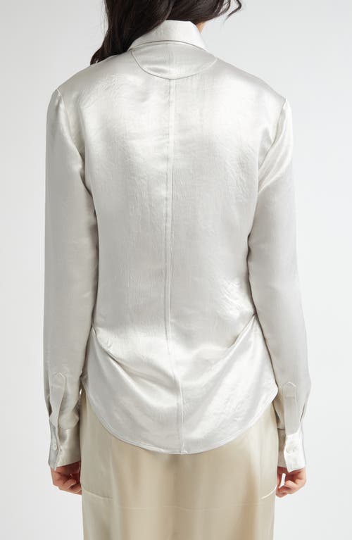 Commission Twisted Satin Shirt In White
