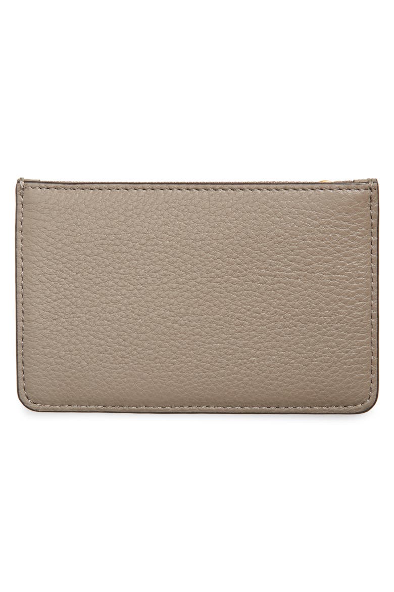 Perry Zip Leather Card Case, Alternate, color, GRAY HERON